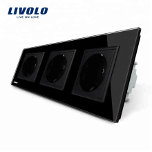 Livolo Manufactory EU Toma de corriente de pared triple estándar VL-C7C3EU-12